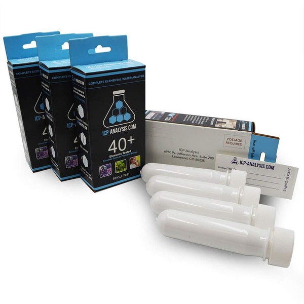 ICP Analysis 33 Elemental Water Test Kit - Four Sample Kit