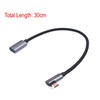 JZK 30 cm 5 Gbit/s rechtwinkliger 3.0-USB-C-Stecker auf USB-A-Buchse, Adapter,