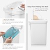 MOPALL Small Bathroom Trash Can with Lid Soft Close, Garbage