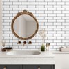 Wallercity 10PCS White Brick Peel and Stick Backsplash for Kitchen