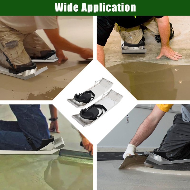 Daneried Concrete Knee Boards Slider,28”x 8” Stainless Steel Concrete Sliders,Concrete