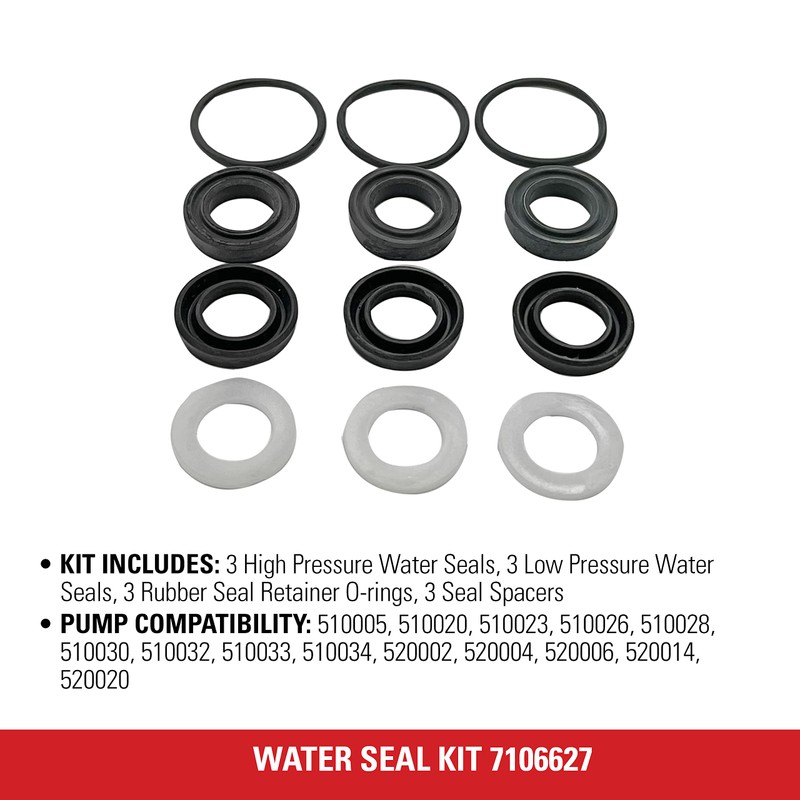 Simpson Cleaning 7106627 Replacement Water Seal Kit for Pressure Washer