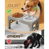 Elevated Dog Bowls, Dog Feeder with 2 Stainless Steel Dishes