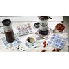 Zassenhaus 057669 Oriental Design Cross Ceramic Coaster with Non-Slip Cork