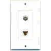RiteAV - 1 Coax Cable TV F and 1 Cat6