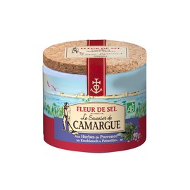Le Saunier de Camargue Fleur De-Sel Herbs Provence, Premium Sea Salt from South France, Ideal for Refining Dishes in 3 x 125 g Tins
