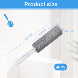 4er Set Bimsstein Toilettenreiniger mit Griff, PHMING WC Reinigungsstein, Bimsstein Toilette für Toilette, Badezimmer & Küche