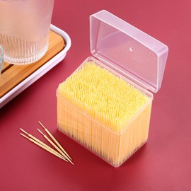 1000pcs Disposable Interdental Portable Plastic Toothpicks Oral Cleaner Stick Oral Gingival Dental Toothpicks Dental Flosser Pick (Random Color)