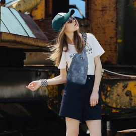 JKSVL Sling Bag for Women Crossbody Purse Vegan Leather Crossbody Bags Fanny Pack Purse Backpack Over Shoulder Bag with Adjustable Guitar Strap for Travel, Blue