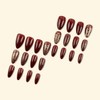 QQPPOLIU Press on Nails for Women, Almond False Nails Red