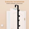 ZYNERY 6 x 5 Hooks Door Coat Rack, Stainless Steel,