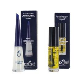 Herome Combi Pack End Extremely Damaged Nails Nail Care Nail Oil & Nail Hardener Strong - After Use of Artificial Nails (Exit Damaged Nails & Nail Hardener Strong) - 7 + 10 ml