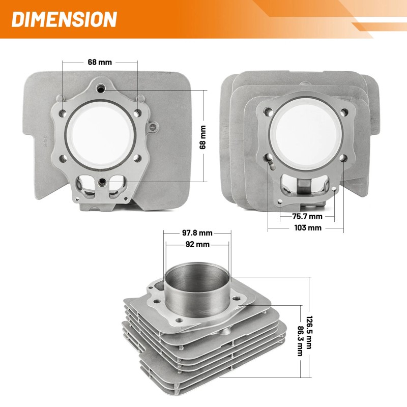 OUMURS For 05-11 Honda Foreman 500 TRX500 FPE/FE/FM/TM CYLINDER PISTON