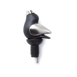 ChirpyTop Wine Pourer - Black and Chrome