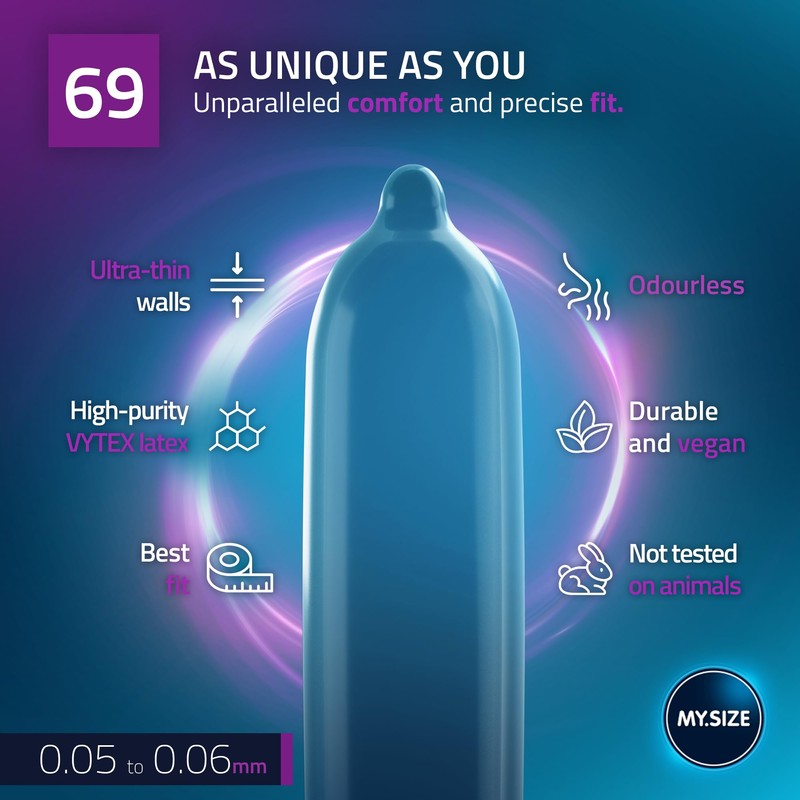 MY.SIZE PRO Condom Size 7, 69 mm, XXL, 10 Condoms