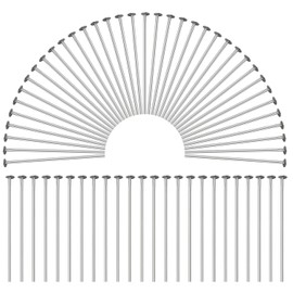 Qimoo 500Pcs Flat Head Pins for Jewelry Making, Stainless Steel Jewelry Head Pins Length 1.57"/40MM Flat Headpins for DIY Craft Bead Earring Necklace