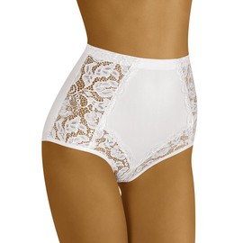 Wolbar Women's Lace Shaping Briefs WB412, White,M