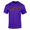 Omega Psi Phi Embroidered Twill T Shirt Purple Medium Regular