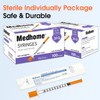 Medhome 0.5ml 31G 5/16inch Syringe, Individually Wrapped, Pack of 100