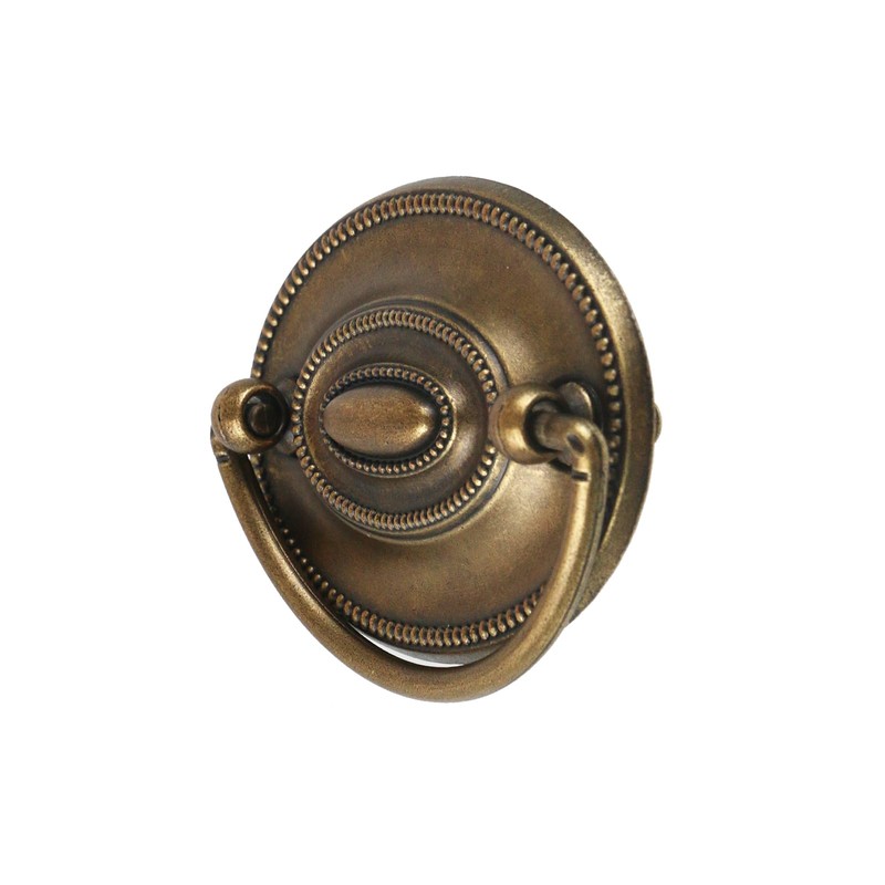 Quluxe 4 Pcs Furniture Dresser Pull Antique Brass Bail Drawer