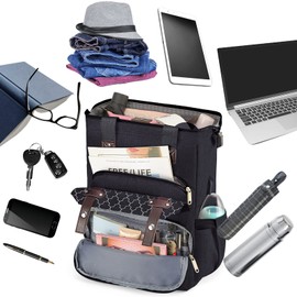 Women's School Backpack Girls Teenagers with USB Charging Port & Laptop Compartment, 15.6 Inch Laptop, Casual Daypack, Anti-Theft for Work Travel, Black