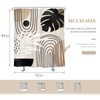 Glawry Boho Black Brown Beige Shower Curtain Extra Long Modern