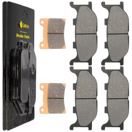 Caltric Front And Rear Brake Pads for Yamaha XVS1100 V-Star 1100 1999-2009