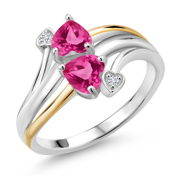 Gem Stone King 1.22 Cttw Pink Created Sapphire 925 Silver