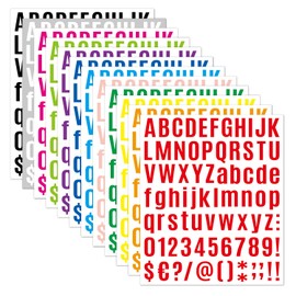 12 hojas de 972 calcomanías coloridas de letras del alfabeto y letras para manualidades, autoadhesivas, del alfabeto, bricolaje, pequeñas calcomanías decorativas de vinilo para tazas, gorras, álbumes de recortes, letreros, ventanas, puertas, coches
