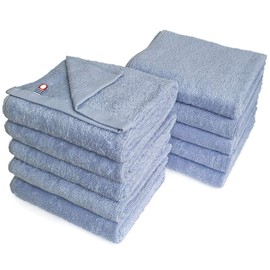 Mc-ft10 Beauty Series Imabari Towels, Commercial Use, Face Towels, Set of 10, Murakami Towels, M Color, 13.4 x 33.9 inches (34 x 86 cm), For Beauty Salons, 100 Colors, Lightweight Thin (No.03 Gray)