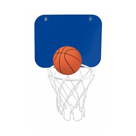 Mini Basketball Hoop - Office or Toilet Basketball Hoop - Gift (Blue Background)