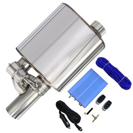 Valvetronic Exhaust Cutout 2.5 Inch, Electric Exhaust Valve Muffler Cat Back Exhaust System Kit Vacuum Pump