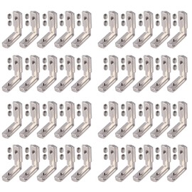 Bohaner T Slot T-Nut Inner Angle Aluminium Profile Angle Angle 90° L-Shape Outer Angle Inner Corner Connector Corner Connector Profile Connector Zinc Alloy Brackets with Screws (40, EU-2020 M5x Groove