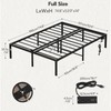 HOOBRO Full Bed Frame with LED Lights, Metal Platform Bed