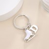 LIKGREAT Ice Skate Keychain Figure Skating Keychains Initial Ice Skating