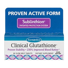 Euromedica Clinical Glutathione - 60 Tablets - Powerful Antioxidant Support for Nerve & Brain Cells - Unique Form of Glutathione - Increased Potency, Stability - 30 Servings