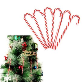 Pack of 20 Christmas Acrylic 12 cm Candy Cane Christmas Tree Hanging Decoration Ornaments