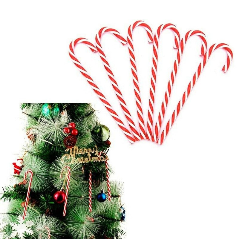 Pack of 20 Christmas Acrylic 12 cm Candy Cane Christmas