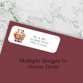 Cute Hamsters Return Address labels - Set of 30