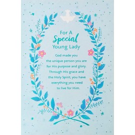 Greeting Card For A Special Young Lady - Congratulations on Your Confirmation for Her - God made you the unique person you are for His purpose and glory