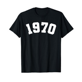 Classic 1970 Varsity Vintage College Style 54th Birthday T-Shirt