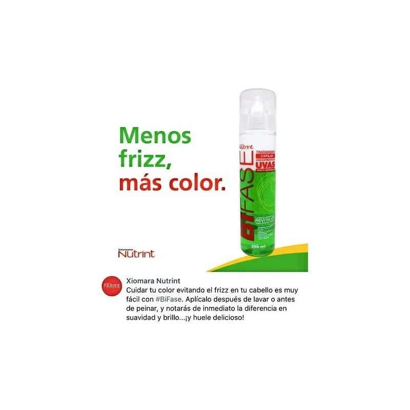 Acondicionador Bifásico Nutrint Xiomara Uvas 250ml