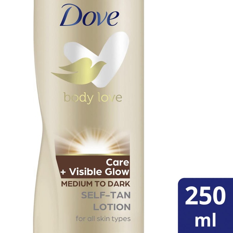 Dove lotion 250ml visible glow dark, White