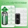 Rechargeable D Batteries 6 Pack with USB-C Charging Cable,1.5V Lithium