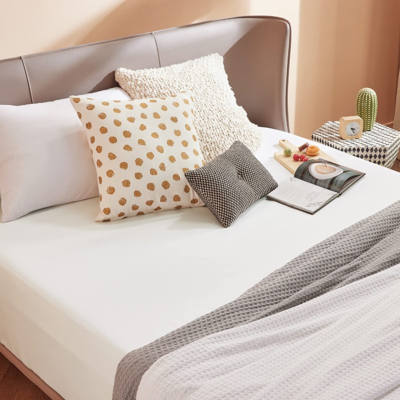 Bedsure Double Fitted Sheet Deep - Bed Sheets Extra Deep