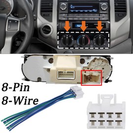 Micarun 8 Wires HVAC A/C Climate Control Panel Connector Wiring Harness Pigtail Plug for Toyota Tacoma 2004-2015 2.7L/4.0L Replaced OE# 55900-04020 55900-04070