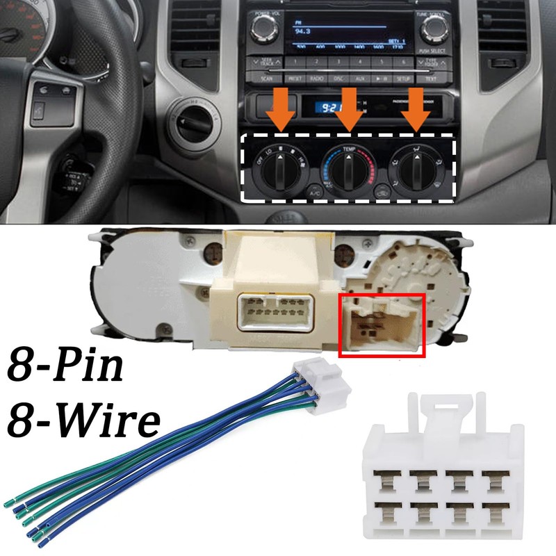 Micarun 8 Wires HVAC A/C Climate Control Panel Connector Wiring