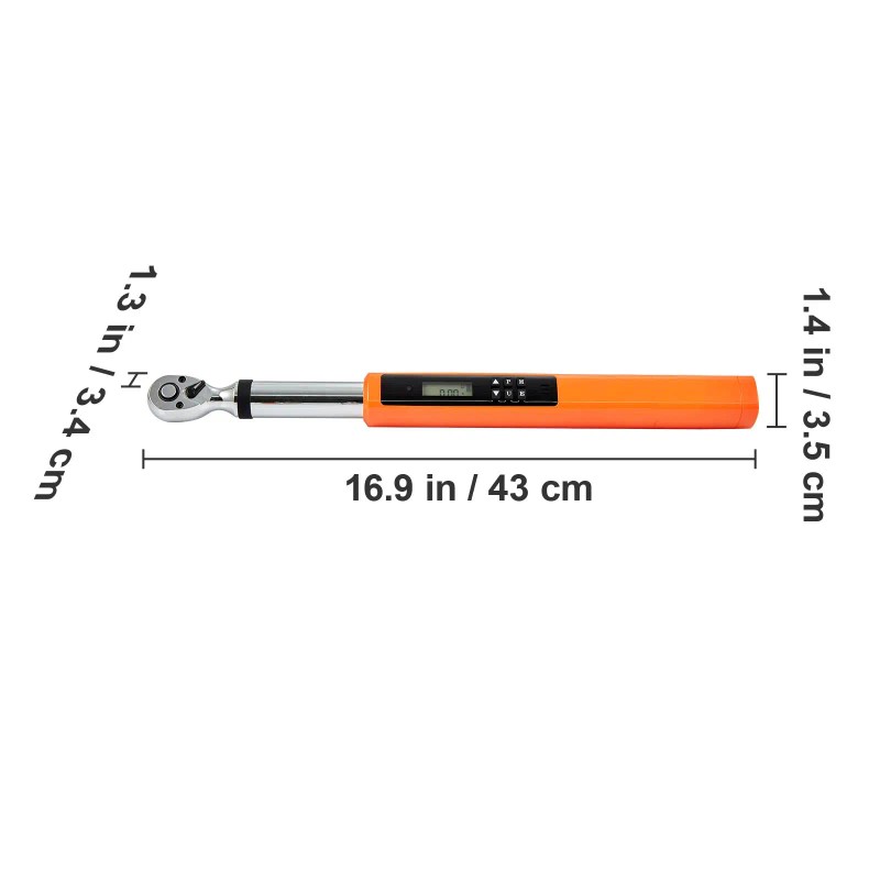 3/8\" Drive Digital Torque Wrench Kit 3.7-37ft.lb/5-50n.m Range Accurate 2%