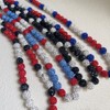 Baseball Necklace 16in/19in/22in Baseball Bling Drip Necklaces Rhinestone Clay Beaded