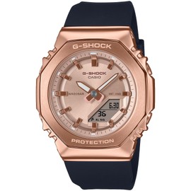 Casio GM-S2110 GM-S2110 Wristwatch, Midsize Model, Metal Cover, Biomass Plastic, black / pink gold
